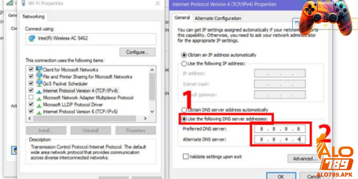 Cách vào Alo789 bằng 1.1.1.1 không bị chặn bằng cách đổi trên PC         