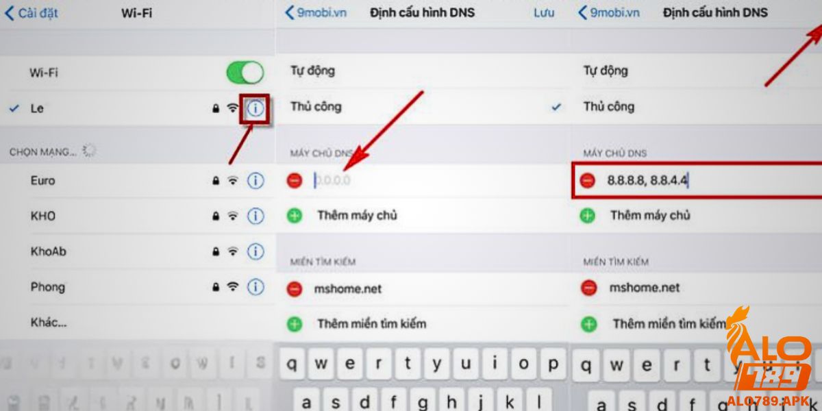 Đổi DNS 1.1.1.1 trên điện thoại iOS