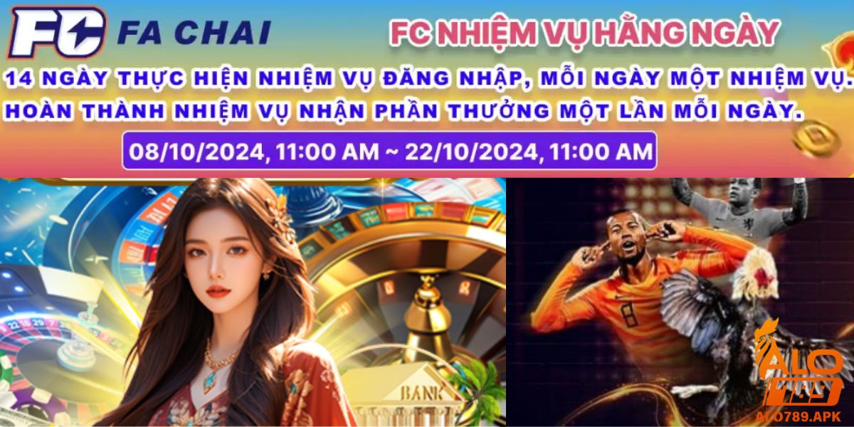 Khuyến mãi FC nhiệm vụ hàng ngày trên Alo789 có gì